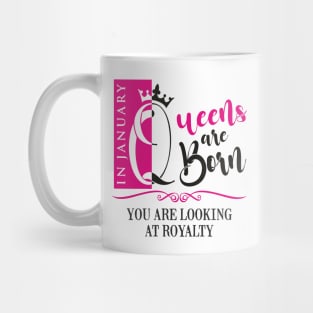 January Birthday Queen Mug